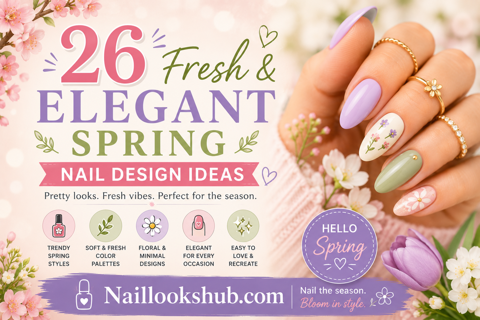 26 Fresh & Elegant Spring Nail Design Ideas
