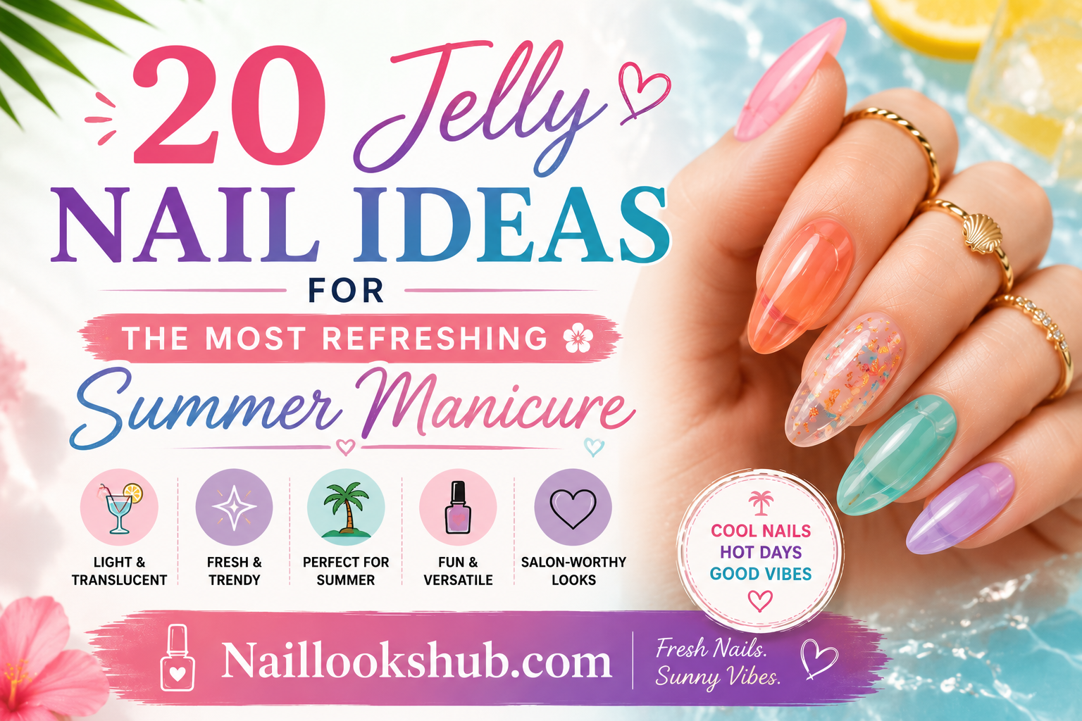20 Jelly Nail Ideas for the Most Refreshing Summer Manicure