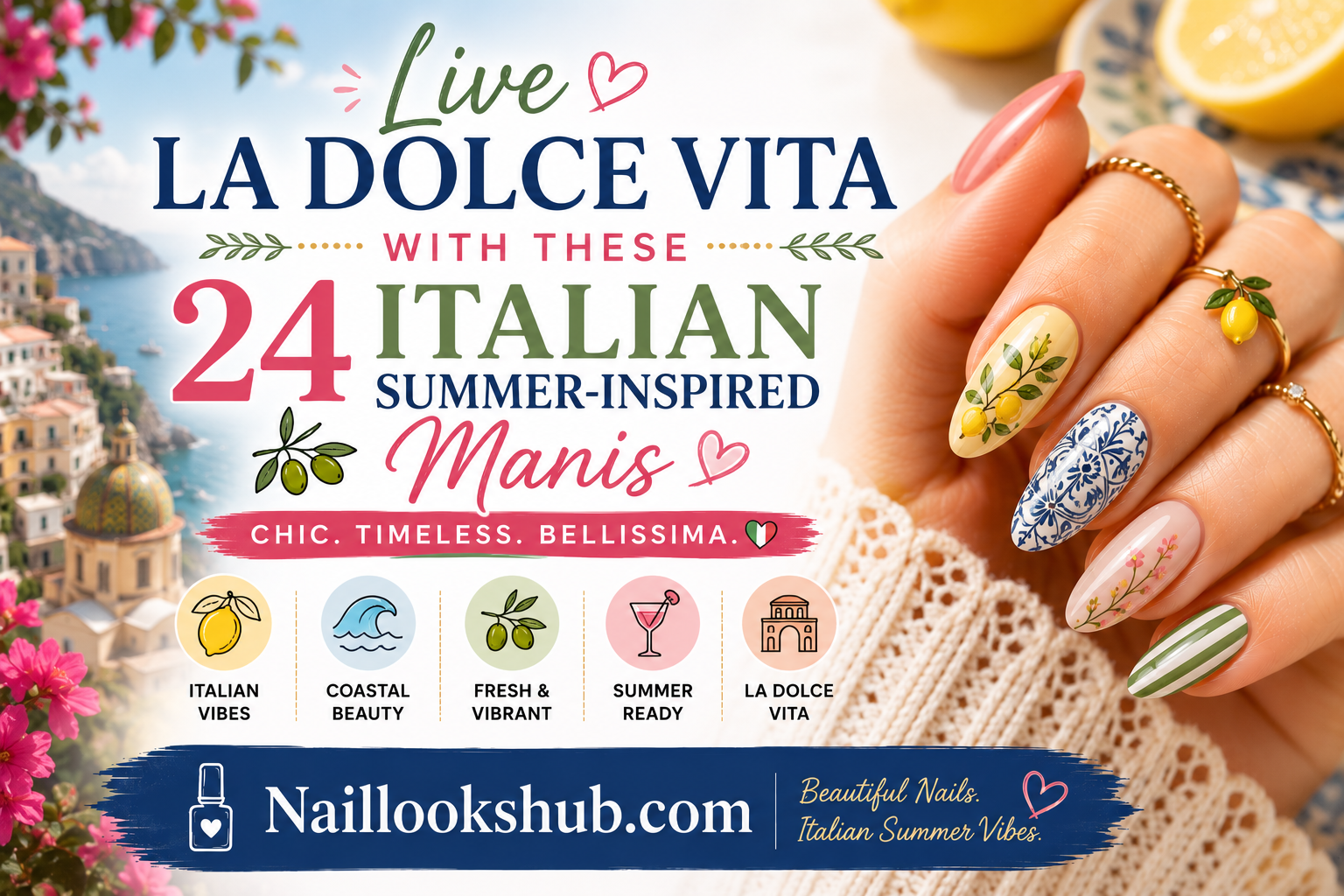 Live La Dolce Vita With These 24 Italian Summer Inspired Manis 🇮🇹