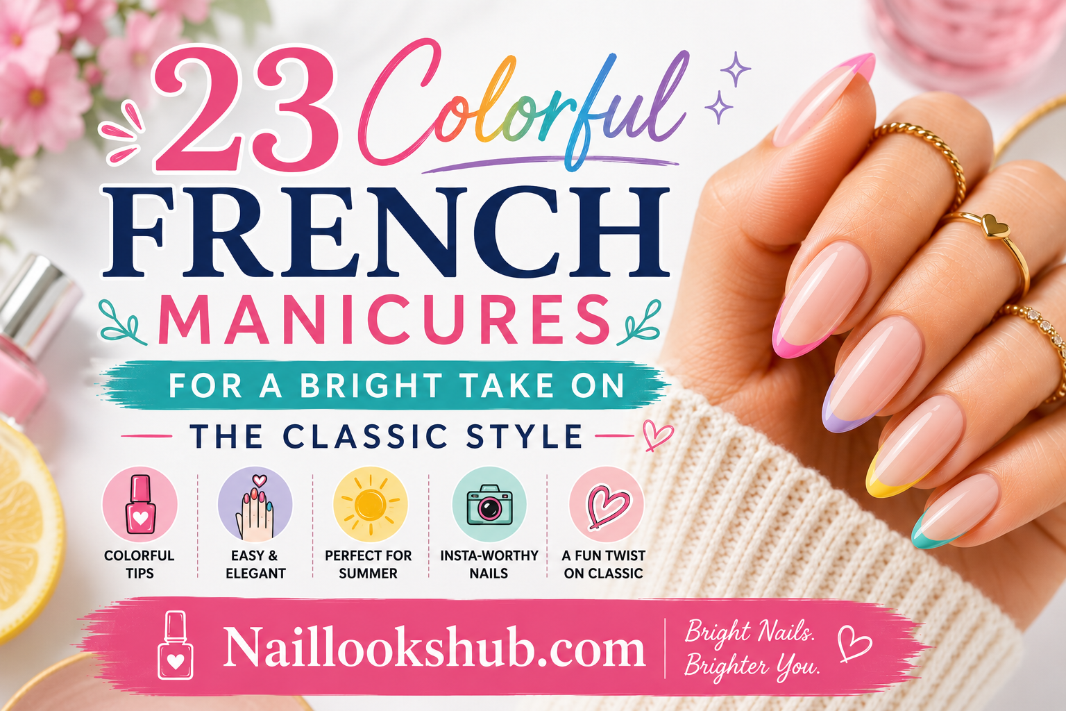 23 Colorful French Manicures For a Bright Take on the Classic Style