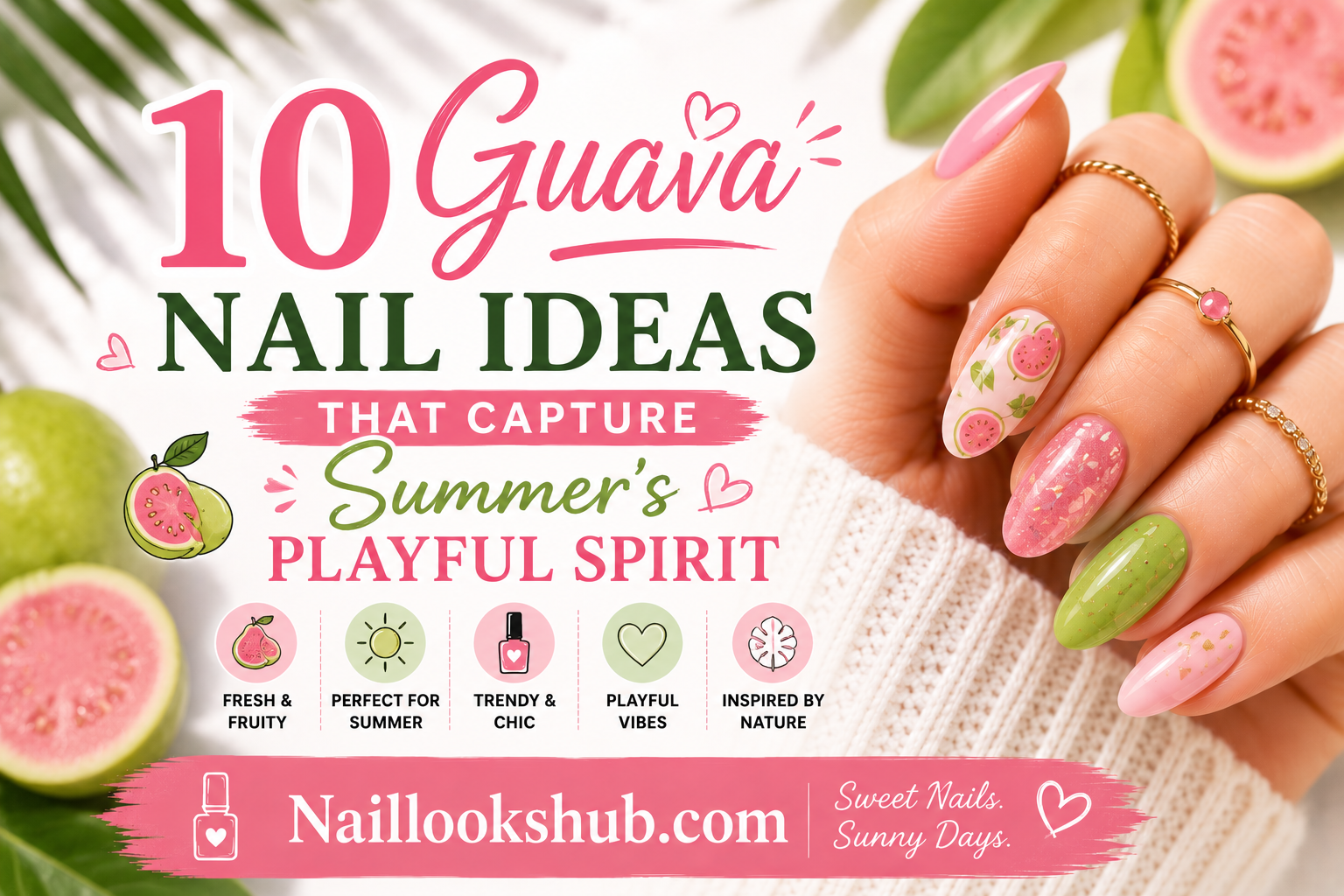 10 Guava Nail Ideas That Capture Summer’s Playful Spirit