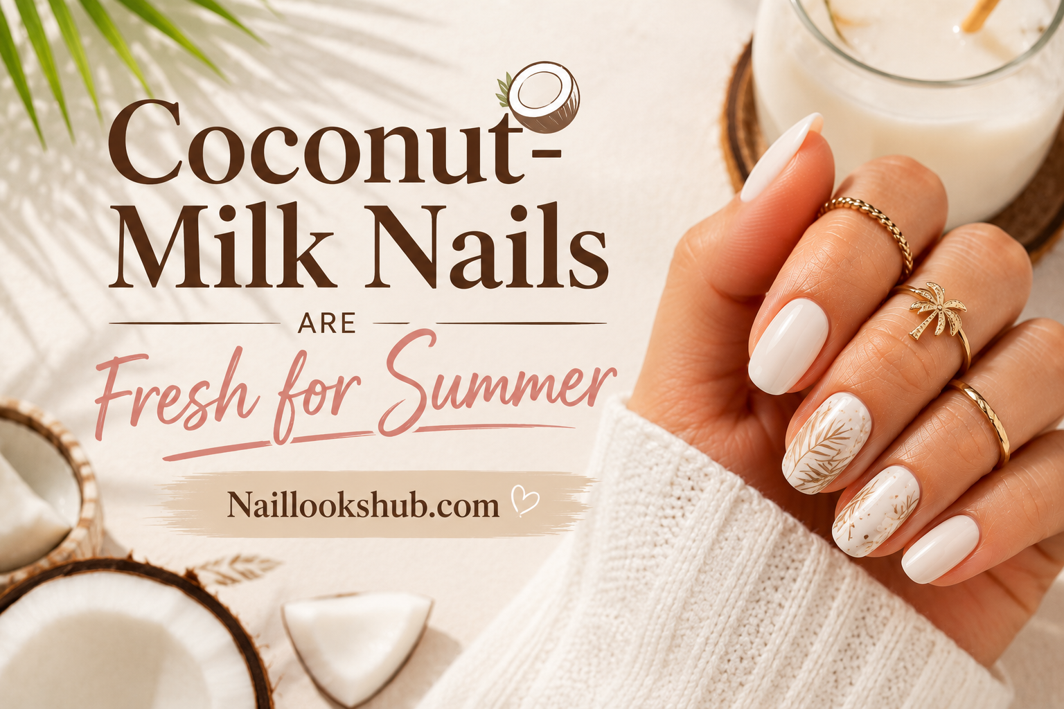 Coconut Milk Nails Are Fresh for Summer